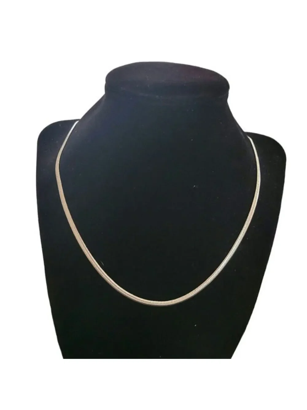 Minimalist silver stainless steel snake chain necklace, 3mm width